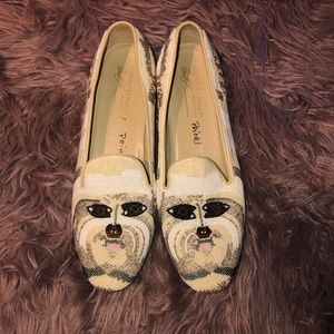 DONALD PLINER Beaded Dog Shitzu Loafer